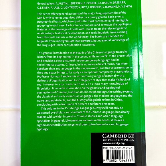 Chinese (Cambridge Language Surveys), Norman, Jerry 2008 Softcover Book Good Con - Picture 2 of 12